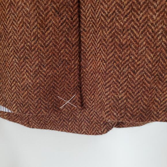 J Crew Bristol Blazer Hazelnut English Wool Herringbone Brown BA441 Size 12 - Picture 8 of 10